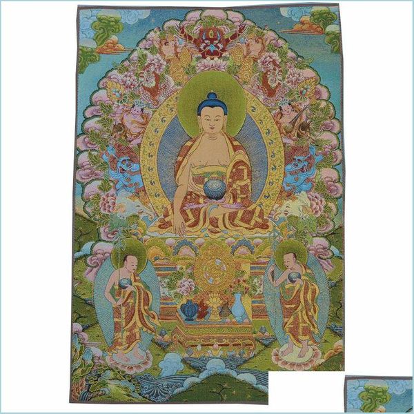 Tapisseries Tapisseries Tibet Bouddha Portrait Tapisserie Murale Chambre Décoration Esthétique Vintage Tenture Mur Tapis Drop Delivery 2021 H Dhmcs