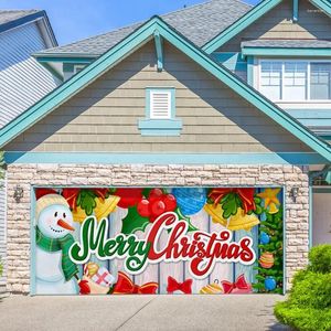 Tapisserie couverture exquise Style de noël, couverture de porte de Garage saisonnière avec couleurs riches, décoration de fête