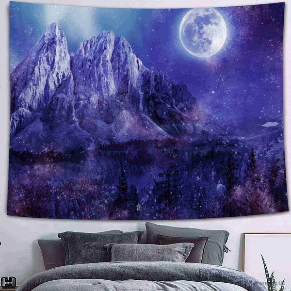 Tapices Tapiz Colorido Montaña Tapiz Galaxia Tapiz Abstracto Naturaleza Paisaje Dormitorio Mural Póster R230705