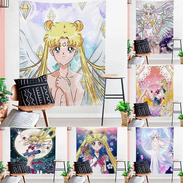 Tapices Tapiz INS Anime Wall Permadani Fondo Moda Sofá Cubierta Decoración para el hogar Paño colgante