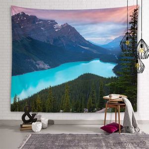 Tapestries Tapestry of Natural Beauty Lake Boat Achtergrond Wall Art Tapestry Dormitory Room Aesthetic Decoration Slaapkamer Huisdecoratie R230815