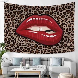 Tapestries Tapestry Sexy Biting Lips Home Decor Tapijtwand Hangen voor slaapkamer Woonkamer Dorm 60Wx40H Inches 37Wx27H inch R230817