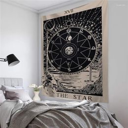 Tapices Tarot Tarjeta Tapiz Colgante de pared Astrología Divinación Colcha Playa Estera Manta Arte Decoración del hogar