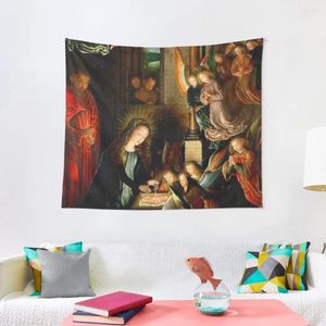 Tapestries The Nativity - Classic Christmas Scene Tapestry Wall Coverings Mushroom Room Decoreren Esthetic