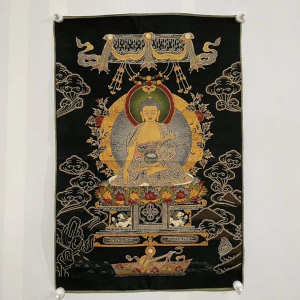 Tapices tibet buddha retrat brocado seda nepal thangka bordado vajrasattva chop