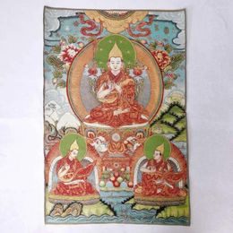 Tapisses Tibet Tibetan Tissu Silk Gelug Je tsongkhapa tsong-kha-pa tangka thangka mural