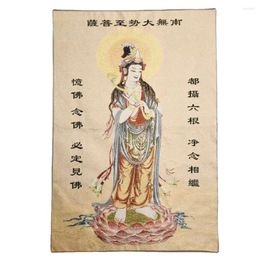 Tapisseries Tibet Tibetan Tissu Silk Rulai Bouddhisme guanyin kwan-yin thangka mural