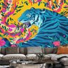Tapisseries Tiger Tapestry Animals peinture Draw Culture Home Decoration Gift Gift Souvenière Art mural pour la chambre Drop 221006