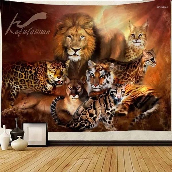 Tapisseries Tigre Tapisserie Lion Culture Décor À La Maison Cadeau Animal Chambre Salon Mur Art Esthétique