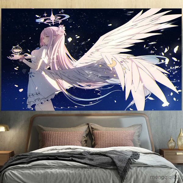 Tapisseries Deux dimensions Sexy Fille Tenture Murale Tapisserie Chambre Décoration Dessin Animé Japonais Dortoir Chambre Salon Décoration R230704