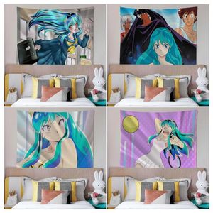 Tapisseries Urusei Yatsura Lum Tapisserie murale colorée suspendue Bohème Mandala Art Décor