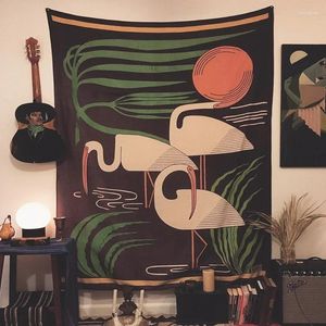 Tapisseries vintage bohème inspiré de tapisserie mur suspendu moon rétro œil à la main de serpent de serpent minimaliste art des champignons imprimés minimalistes