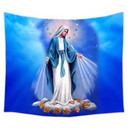 Tapestries Maagd Mary Tapijtwand Hangende aangepaste sprei -spread lakens Dorm Cover Home Art Room Tapijt