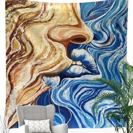 Tapisseries Wall Art Tapestry Interior Couple dans Love Dellafuente Decor for Room Decoration Fonds d'écran