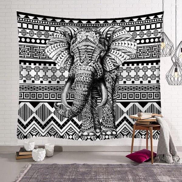 Tapisseries décor mural suspendus tapisserie éléphant jet de yoga tapis pour chambre à coucher mandala anime esthétique personnalisée