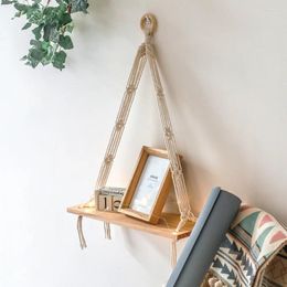 Tapisseries mur suspendu tapisserie rack nordic créatif boho étude tissée à la main la salle de chambre décoration décoration en bois monocouche