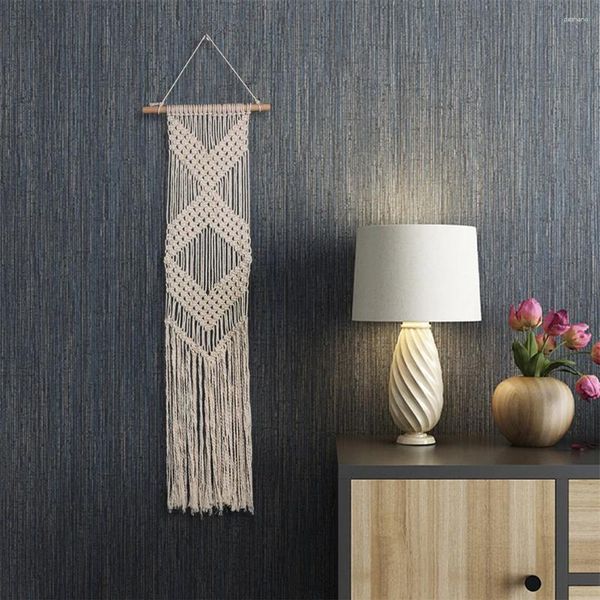 Tapisseries tissage d'artisanat à la main bohème mur tapisserie suspendue macrame boho glan