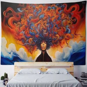 Tapisses Witchcraft Tapestry Character Art Kawaii Hippie Girl Bedroom Decoration Aesthetics Home Mur Home