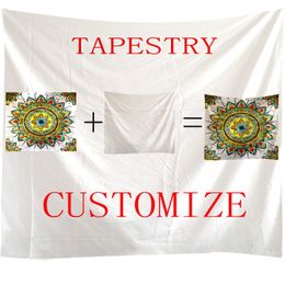 Tapices XIANYUNHE personalizado impreso gran pared tapiz Hippie colgante bohemio Mandala arte decoración 230422