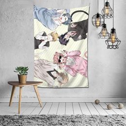 Tapisseries Yarichin Bitch Club Poster Tapestry 60x40inches Mur anime polyester doux suspendu pour chambre à coucher