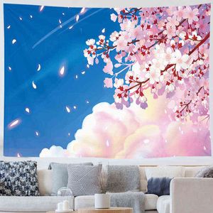 Tapiz Ashou Estética Pared Alfombra Tela Decoración Japonés Kawaii Home Room Hang