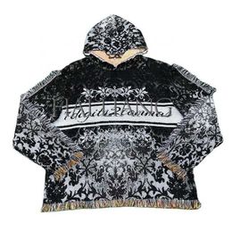 Tapestry Hoodie Custom vintage Blanket Fringe Designer Céner d'automne pour hommes Streetwear Tassel Hoodies