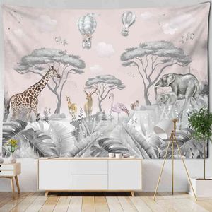 Tapestry retro cartoon kaart tapijtwand hangende psychedelische bohemian hippie chil