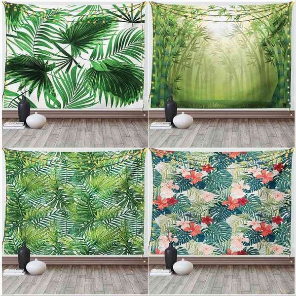 Tapisserie feuille de palmier tropicale tapisserie feuilles arbres plantes thème impression tissu Wal