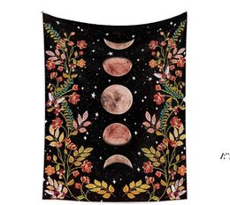Tapijtwand hangende natuur maan fase Boemische mandala tapijt Tapestry esthetische slaapkamer decor geschikt voor huis slaapzaal JLA13460
