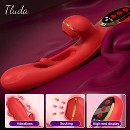 Appuyez sur vibratrice battante pour les femmes clitoris clitoris stimuleur de toyage puissant femme femme lapin suceuse vibrateurs y240326