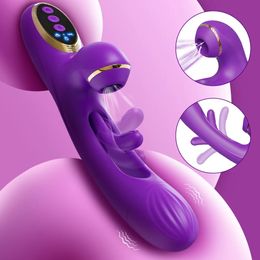 Tapping Battement Vibrateur pour Femmes avec Sucer Clitoris G Spot Stimulateur Gode Sex Toys Femmes Couples Adultes 18 240311