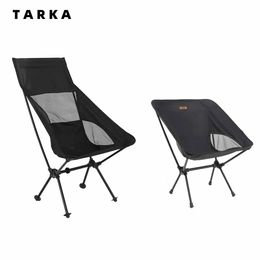 Tarka opvouwbare campingstoelen Zet lichtgewicht vouwstoel ultralicht backpacken maanstoelen voor tuinpicknick strand vissen 240425