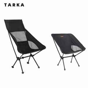 Chaises de camping pliables tarka ensemble chaise pliante légère chaise de lune de randonnée ultralime pour le jardin pêche à la plage de la plage 240407