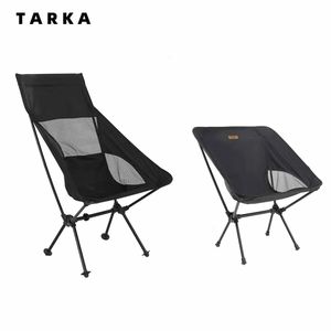 TARKA Ensemble de chaises de camping pliables Chaise pliante légère Chaises de lune ultralégères pour sac à dos pour jardin pique-nique plage pêche 240125