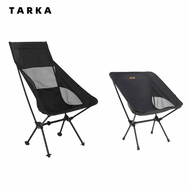 TARKA Ensemble de chaises de camping pliables Chaise pliante légère Chaises de lune ultralégères pour sac à dos pour jardin pique-nique plage pêche 240319