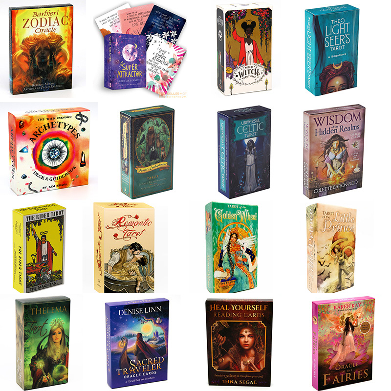 Tarot kart oyunları kehanet sihirbaz arketipleri ışık gören kartlar tarotlar tarotlar güverte oracles e-kılavuz defteri oyun güvertesi 16 stil toptan