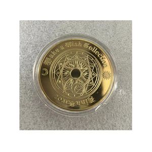 Tarot ing herdenkings Sun Moon Constellation Challenge Coin Feng Shui Coins Collectibles helpen mensen te denken.
