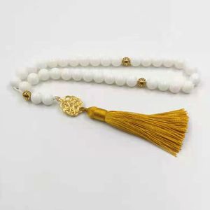 Tasbih 2021 produit de mode islamique blanc en céramique musulman Misbaha chapelet Bracelet de perles arabe Eid cadeau bijoux accessoires