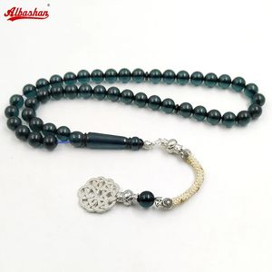 Tasbih Dark Green Resin Moslim Gebed kralen Arabische mode -accessoires Turkse sieraden Misbaha Arabische armbanden 240408