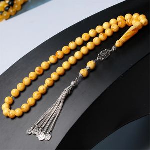 Tasbih Moslim Amber Rosary Rosary Rosary Materiaal Islam Gebed kralen Handgemaakte mode -sieraden Misbaha Sibaha Tasbeeh240403