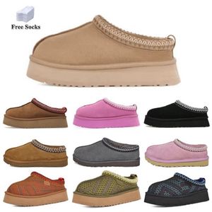 Botas Tasman Castaño Diseñador Piel Piel de oveja Tazz Botines para mujer Australia Ultra Mini Plataforma Diapositiva Bota de nieve Zapatillas de invierno Disquette Zapatos al aire libre 35-42