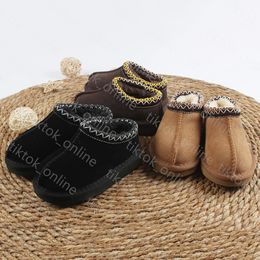 Tasman II Slippers Tazz Kids Toddler Baby Boots Chestnut Fur Glaides Sheepskin Shearling Classic Ultra Boy Girls Mini Boot Winter Mosterdzaad Mules Slip-on Wol