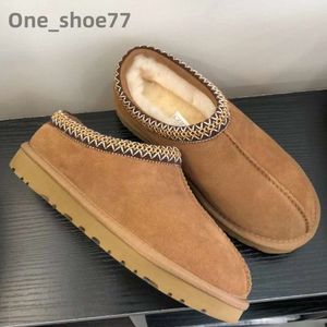 Tasman Heren Slippers Australië Sneeuw Designer Laarzen Dames Luxe Tazz Slipper Enkel Korte Eendenleer Winter Platform Kastanjebruine Laarzen