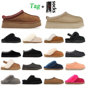 Zapatilla Tasman, zapatillas de plataforma Tazz, botas de nieve mullidas de diseñador, mini mujer, invierno, Australia, bota, piel, tobillo, zapatos de lana, piel de oveja, marca clásica, semilla de mostaza, grande 43