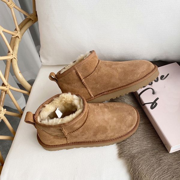 Tasman Slipper ug Boots Otoño Invierno Australia Diseñador de mujeres Botas Men Classic Tazz Slide Woolen Luxury Warmplatforms Classic Mini Boot 23