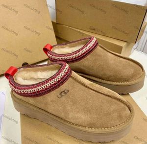 Tasman Pantoufles En Fourrure De Châtaigne Diapositives En Peau De Mouton Shearling Tazz NOUVELLES Mules Femmes Hommes Ultra Mini Plateforme Botte Chaussures À Enfiler En Daim Confort Supérieur UG Automne Hiver G BOOTS 556