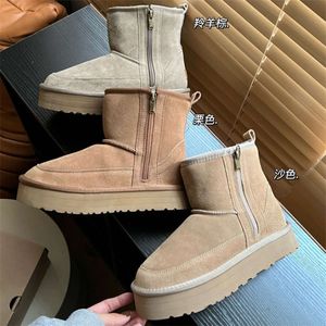 Tasman Slippers Kastanjebont Slippers Schapenvacht Shearling Tazz Klassieke Muiltjes Dames Heren Ultra Mini Platform Laars Slip-on Schoenen Suede Upperq Modetrend