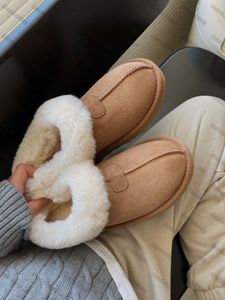 Tasman Slippers Chestnut Fur Slides Sheepskin Shearling Tazz NEW Mules Women Men Ultra Mini Platform Boot Slip-on Shoes Suede Upper Comfort 7