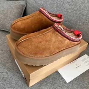 Zapatillas Tasman, diseñador clásico Uitra, Mini botas de plataforma, zapatillas de cuero étnicas Vintage tejidas a la moda para mujer, Size35-44