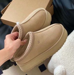 Tasman Tazz slipper designer laars luxe heren dames sneeuw mini enkel kort Eiderdown lederen winter platformlaarzen kastanje grijs zwart wit dames meisjes UGGsityou